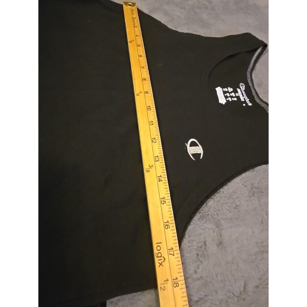 Vtg 90s Champion Men's Medium Black Tank Top Sleeveless Athletic Muscle Shirt - Picture 4 of 12